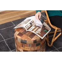 東谷 ROOM ESSENCE ラウンドスツール 幅380×奥行380×高さ440mm ブラウン FAB-006 1台（直送品）