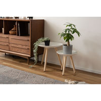 東谷 ROOM ESSENCE トレーテーブル M 幅400×奥行400×高さ370mm ホワイト LFS-191C 1台（直送品）