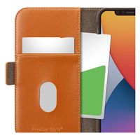 PGA iPhone12 mini用 フリップカバー PUレザーダメージ加工 ブルー PG-20FFP01BL 1個