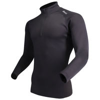 おたふく手袋 BTヒートブースト ヘビーウェイト ハーフジップハイネックシャツ ブラック 3L JW-187 1枚