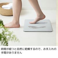 エヌ・エレファント &NE ラバストーンバスマットソフト ライト M ライトグレー 溶岩石 足ふきマット 吸水 お風呂 1個