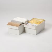 【均一価格】 収納ボックス  シンプルボックス ワイド ダークグレー　幅16×奥行27.8×高さ11.5cm １セット（２個） オリジナル