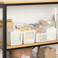 【均一価格】 収納バスケット  メッシュバスケット スリム ダークグレー　幅13.3×奥行29.1×高さ12.5cm １セット（２個） オリジナル