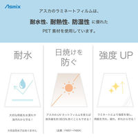 アスカ Asmix ラミネートフィルム パウチ はがき 100μm BH905 1箱（100枚）（わけあり品）