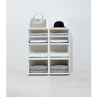 吉川国工業所 組み合わせて使える収納トレー ワイドS グレー MOS-16_Gy 1個