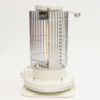 ヒロ・コーポレーション レトロ調電気ストーブ HDLー4249 ホワイト 1台（直送品）