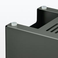 無印良品 スチールタップ収納箱フラップ式ダークグレー 約幅32×奥行10×高さ14cm 良品計画