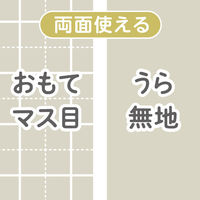 共栄プラスチック 下敷 しっかりシタ字キ B5 方眼/無地リバーシブル コーヒー牛乳 SHS-B5-05 1枚