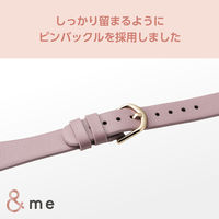 アップルウォッチバンド (41 40 38mm) レザー ベルト スリム アッシュピンク AW-41BDLJPN エレコム 1個（直送品）