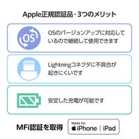 USB-C to C ケーブル ライトニング変換プラグ付 2m 黒 MPA-CCLAD20BK エレコム 1個