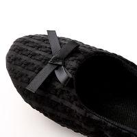 レップ 携帯スリッパ 巾着付き ソワ ブラック 550007 1足