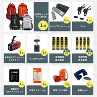 防災セット 1人用 ブラック EVERSAFEリュック キャンプマット 防災グッズ 防災士監修 防災リュック 警戒レベル4（直送品）