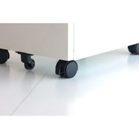 ICHIBA スチールデスクワゴン 幅300×奥行450×高さ580mｍ ホワイト OFK-3759WH 1台（直送品）