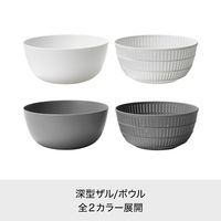 Like-it（ライクイット） 米とぎにも使えるザルとボウル グレー 日本製 1個