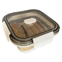 富士商 Felio たためるシリコン保存&ランチBOX(角型) 500ml F21691 1箱（直送品）