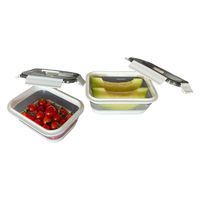 富士商 Felio たためるシリコン保存&ランチBOX(長方形) 1200ml F21752 1箱（直送品）