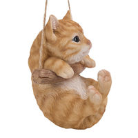 ウービア 茶トラ猫 ぶら下がり オーナメント H16539-1 1個（直送品）