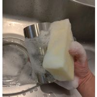 長持ち キッチンスポンジ 泡立ち 水切れ 耐久性抜群 ナチュラル 1個 有本カテイ