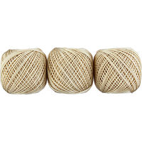 エミーグランデ カラーズ レース糸 合細 Col.734 クリーム系 10g 約44m 3玉セット EMMYC-734 1箱/3玉セット（直送品）