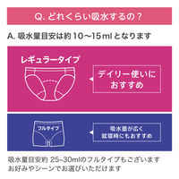 【アウトレット】【アウトレット】ルシアン 吸水ショーツ FeMoon レギュラータイプ ブラック M 1個