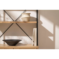 アイリスオーヤマ キッチンキャビネット ナチュラル/ブラック HKC-600 1台（直送品）