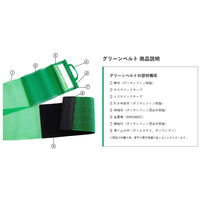 【荷崩れ防止】アイクライス　グリーンベルト G3 350mm×4500mm  G3-30 1箱(30本入)（直送品）