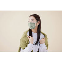 アイリスオーヤマ 美フィットマスク ふつう ピスタチオ　PK-B7MXA　プリーツ カラーマスク　不織布　使い捨て1パック(7枚入)