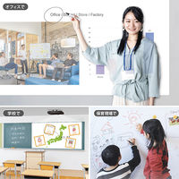 マグエックス 投影もできる広幅マグネットホワイトボードシート 120×240cm MSJP-12240 1枚