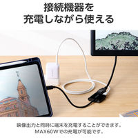 USB-C to DisplayPort 変換アダプタ 給電用Cポート付 黒 AD-CDPPDBK2 エレコム 1個