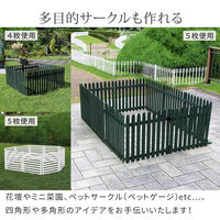 住まいスタイル 折り畳めるウッドフェンス142×71(縦ストライプ)2枚組 WF-284F-WHT 1セット(2枚入)（直送品）