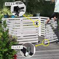 住まいスタイル 折り畳めるウッドフェンスゲートセット(横ボーダー) WF-YKG-GRY 1セット(ゲート用フェンス1枚と開閉金具1個)（直送品）