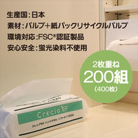 【アウトレット】ペーパータオル クレシアEF ハンドタオル ソフトタイプ 2枚重ね 200組（400枚）1ケース（16個）日本製紙クレシア