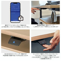 【軒先渡し】コイズミファニテック Fit-in Desk 昇降デスク ナチュラル×ホワイト FDD-797MOWH 1台（直送品）