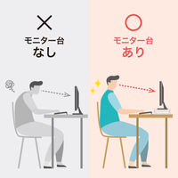 サンワサプライ USBハブ付モニター台(ブラック) MR-LC215BK 1個（直送品）