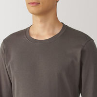 【メンズ】無印良品 紳士 あったか綿 厚手 クルーネック長袖Tシャツ 紳士M カーキ 良品計画