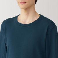 【メンズ】無印良品 紳士 あったか綿 ウールクルーネック長袖Tシャツ 紳士M ネイビー 良品計画