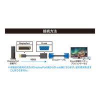ナカバヤシ DisplayPort-D-SUB 変換アダプタ DP-DSA1/BK 1本