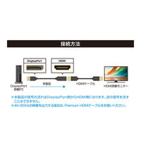 ナカバヤシ DisplayPort-HDMI 4K 変換アダプタ DP-HDA4K2/BK 1本