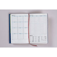 高橋書店 【2025年版】T'beauインデックス4 手帳判 片側1週間+ノート 月曜始まり 紺 337 1冊（直送品）