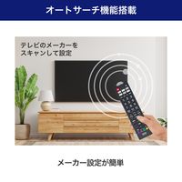 朝日電器 抗菌アプリボタンテレビリモコン RC-TVK103 1個