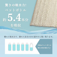 イケヒコ・コーポレーション リバティ バスマット 無地 手織り 400×600mm アイボリー 1302470140301 1枚（直送品）