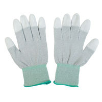 小野商事 静電気対策手袋 静電トップ 指先コート Mサイズ AG767M 1組(10双)