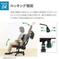 Netforce オフィスチェア メッシュチェア ラパンチェアII 肘無 事務椅子 ブルー 1脚（直送品）