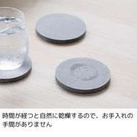 エヌ・エレファント ＆NE ラバストーンコースター マル グレー 1個