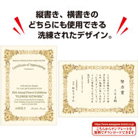 ササガワ 洋柄賞状用紙 はがき 縦横兼用 10-247 1冊(10枚)