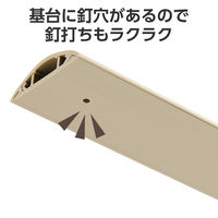エレコム 配線カバー 床用 モール ( 長さ1m × 幅54mm ) R形状 ベージュ LD-GA1407M 1個（直送品）