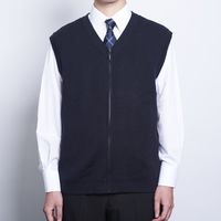 【ヒートベスト】 山善 YAMAZEN ニット暖かベスト （服のみ） ネイビー M YNHV-2024-M 1着