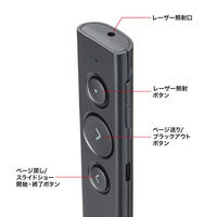 サンワサプライ USB充電式 パワーポインター LP-RF116BK 1個（直送品）