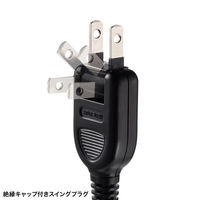 サンワサプライ  雷タップ　10個口＋USB-A+Type-C(PD20W) TAP-SP2110NUC-2BK（直送品）