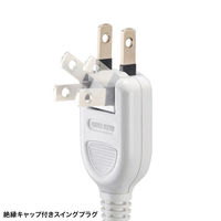 サンワサプライ 雷タップ 10個口+USB-A+Type-C(PD20W) TAP-SP2110NUC-2W 1個